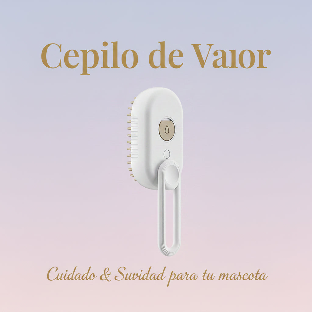 Cepillo Eléctrico de Vapor 3 en 1 para Mascotas