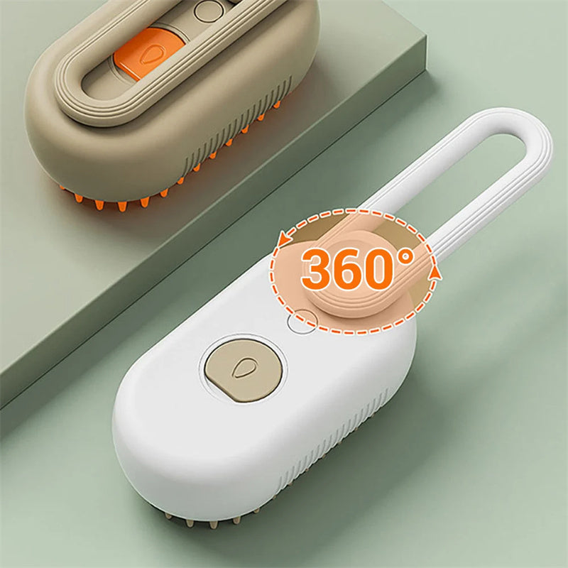 Cepillo Eléctrico de Vapor 3 en 1 para Mascotas